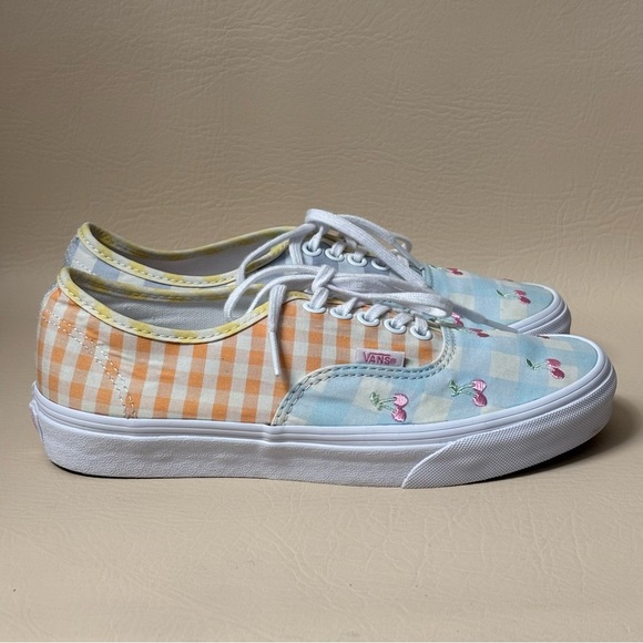 Woman’s Vans Authentic - Gingham Block (Blue/Pink/Yellow) Size 8 - Picture 1 of 9